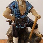 Oriental/Chinese Shiwan Mudman Figurine Large Woodcutter H24cm vgc Oriental/Chinese Shiwan Mudman Figurine Large Woodcutter H24cm vgc