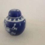 CHINESE MINIATURE PRURNUS DESIGN GINGER JAR 3 INS CHINESE MINIATURE PRURNUS DESIGN GINGER JAR 3 INS