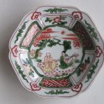 Antique Japanese Imari plate copying Chinese wucai 1680-1720 #4644A Antique Japanese Imari plate copying Chinese wucai 1680-1720 #4644A