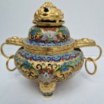 vintage chinese cloisonne insence burner vintage chinese cloisonne insence burner
