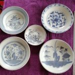 teksing shipwreck cargo. 5 small shallow bowls /plates. teksing shipwreck cargo. 5 small shallow bowls /plates.