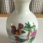 Vintage Chinese Porcelain Bud Vase Hand Painted Fully Signed Vintage Chinese Porcelain Bud Vase Hand Painted Fully Signed