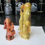 2 old soap figurines.oriental. 6ins and 4 ins. 2 old soap figurines.oriental. 6ins and 4 ins.