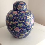 BEAUTIFUL POLYCHROME LARGE GINGER JAR MID TO LATE 20th CENTENARY BEAUTIFUL POLYCHROME LARGE GINGER JAR MID TO LATE 20th CENTENARY