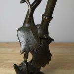 Antique Oriental Chinese Bronze Statue Of A Heron 25cm High A/F Antique Oriental Chinese Bronze Statue Of A Heron 25cm High A/F