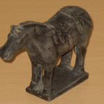 CHINESE HORSE Black Terra Cotta Warrior Army Ornament Statue Collectable CHINESE HORSE Black Terra Cotta Warrior Army Ornament Statue Collectable