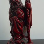 Vintage Chinese Oxblood Red Resin Shou Xing Longevity Deity Figure Vintage Chinese Oxblood Red Resin Shou Xing Longevity Deity Figure