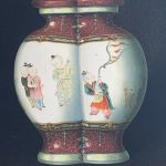 Qianlong Chien Lung Imperiale Fencai Falangcai Double Vase Pink Family D ❤️ j8 Qianlong Chien Lung Imperiale Fencai Falangcai Double Vase Pink Family D ❤️ j8