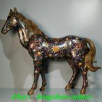 27.5'' Qianlong Dy Bronze Cloisonne Enamel 12 Zodiac Year Horse Statue 27.5'' Qianlong Dy Bronze Cloisonne Enamel 12 Zodiac Year Horse Statue
