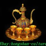 24K Bronze Qianlong Ji Dragon Kettle Cup Set 24K Bronze Qianlong Ji Dragon Kettle Cup Set