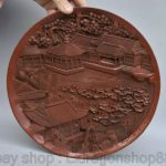 red dynasty in Chinese lacquer marked by Qianlong, old China, in relief red dynasty in Chinese lacquer marked by Qianlong, old China, in relief