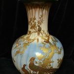 Qianlong Marked Color Glazed Porcelain Phoenix Bird Vase of 16 Qianlong Marked Color Glazed Porcelain Phoenix Bird Vase of 16