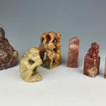 JOB LOT VINTAGE CHINESE CARVED SOAPSTONE 3 SEALS MONKEY SCULPTURE BUDDHA STONE JOB LOT VINTAGE CHINESE CARVED SOAPSTONE 3 SEALS MONKEY SCULPTURE BUDDHA STONE