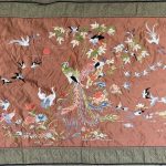Fine Antique Chinese Embroidered Panel, Birds Of Paradise, 114cm X 80cm Fine Antique Chinese Embroidered Panel, Birds Of Paradise, 114cm X 80cm