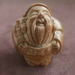 CHINESE BEARDED WISE MAN FIGURE TREEN WOODEN WOOD CARVING STATUE NETSUKE STYLE CHINESE BEARDED WISE MAN FIGURE TREEN WOODEN WOOD CARVING STATUE NETSUKE STYLE