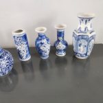 Chinese blue & white Vases Small And Trinket Box Chinese blue & white Vases Small And Trinket Box