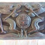Antique Chinese Dragon Box. Carved Hard Wood. Longevity Symbol. Antique Chinese Dragon Box. Carved Hard Wood. Longevity Symbol.