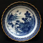 Antique 18thC Chinese Blue & White Porcelain Saucer Dish Qianlong Antique 18thC Chinese Blue & White Porcelain Saucer Dish Qianlong